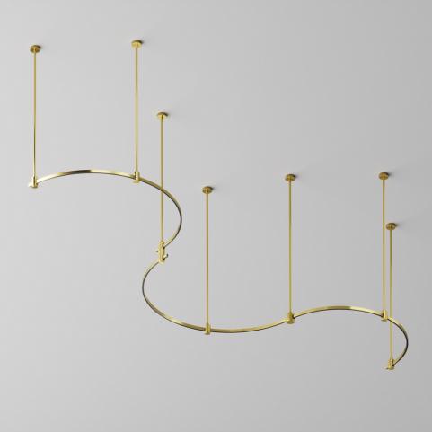 Шинопровод Maytoni Flarity TRX154-SR-D650-BS, магнитный модульный полукруг, латунь 650мм