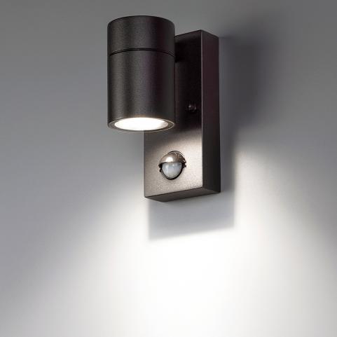Настенный уличный светильник Arte Lamp Mistero с датчиком движения A3322AL-1BK