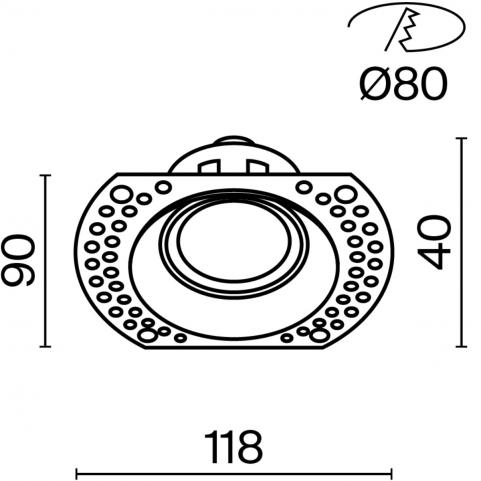 Поворотный светильник Maytoni Dot  DL042-01-RD-W