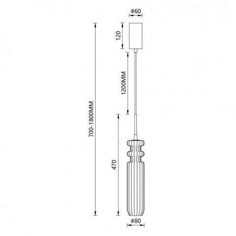 Светильник подвесной Arte Lamp Crystal A2942SP-1PB