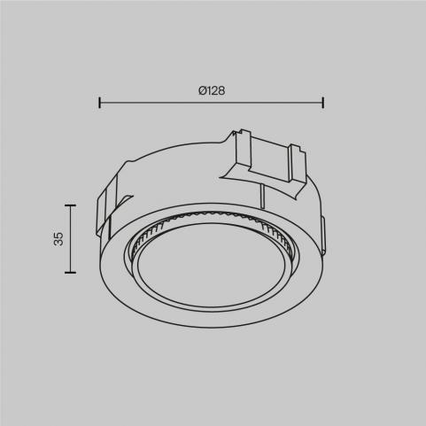 Точечный светильник Maytoni Technical Downlight Intro DL019-GX53-W