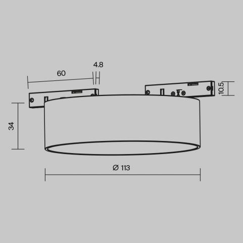 Трековый светильник Maytoni Technical Levity 4000К Zon TR189-1-12W4K-BW