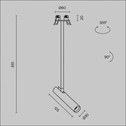Подвесной светильник Maytoni Technical Focus T P141RS-L125-6W3K-W