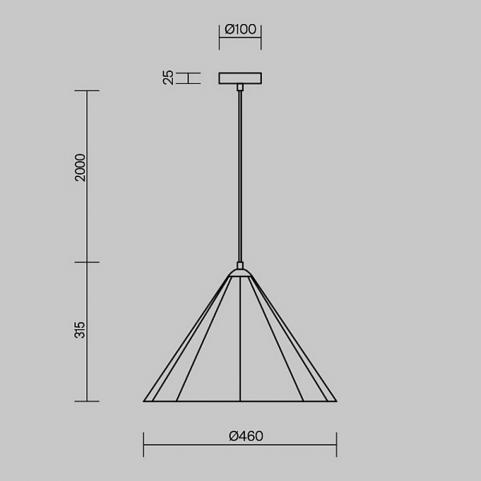 Подвесной светильник Freya Felt Acoustic FR5479PL-01GR