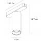 Магнитный трековый светильник Arte Lamp Rapid 3000К A1156PL-1WH